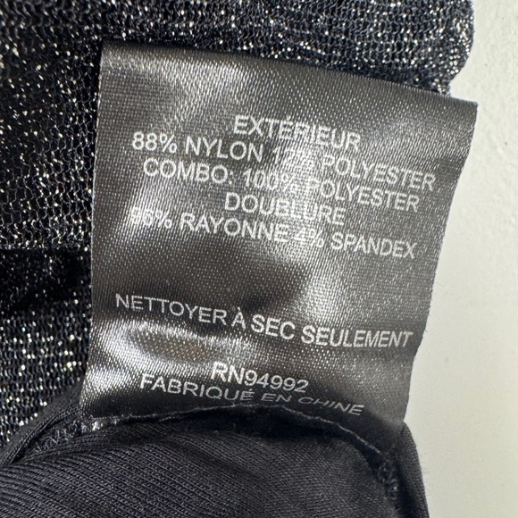 JONATHAN SIMKHAI STANDARD Alyssa Shimmer Tulle Dress NEW Size S Black Metallic - Picture 14 of 16